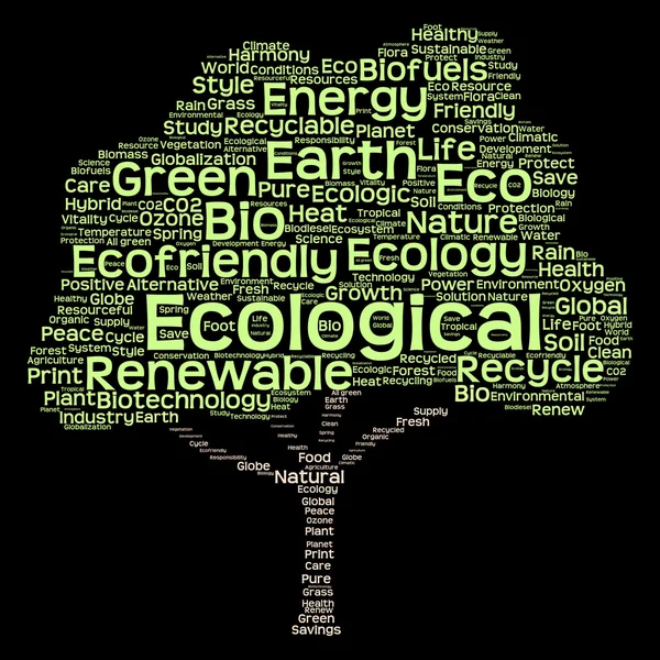 Energi text som wordcloud — Stockfoto