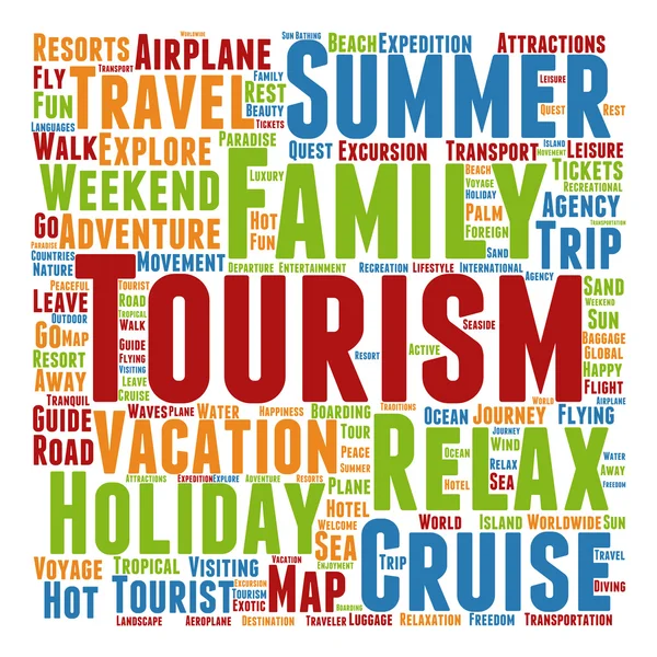 Summer travel  word cloud — Stock Photo, Image