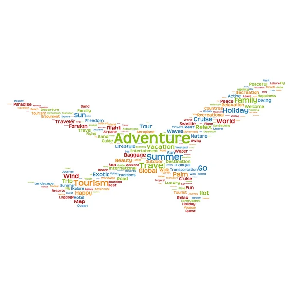 Tourism word cloud — Stock Photo, Image