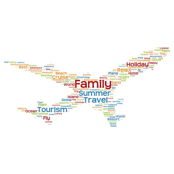 Tourism word cloud — Stock Photo, Image