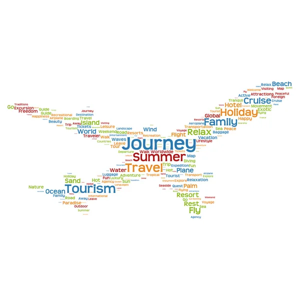 Tourism word cloud — Stock Photo, Image