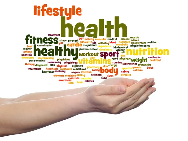 Gezondheid word cloud — Stockfoto