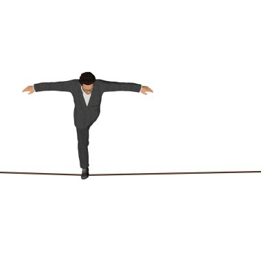 işadamı ipte yürümek