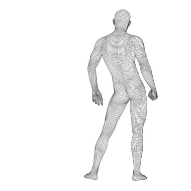 insan ya da erkek siyah tel kafes yaptı