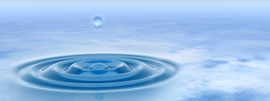 Mavi sıvı damla düşen