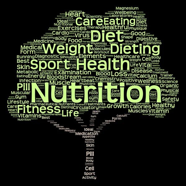 Diet green text word cloud — Stock Photo, Image