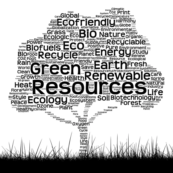 Ecology text word cloud — Stock Photo, Image