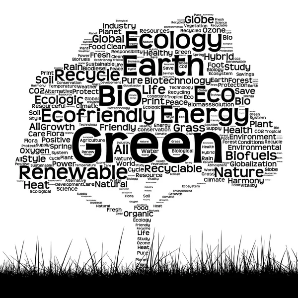 Ecology text word cloud — Stock Photo, Image