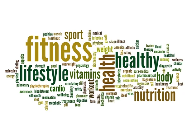 Fitness word cloud — Stockfoto