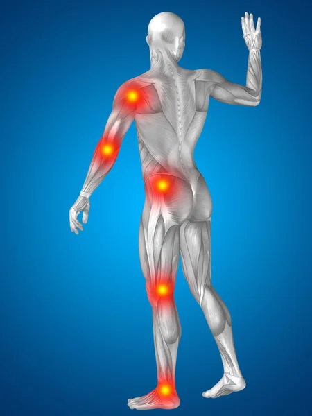 관절와 함께 남자 또는 뼈 통증. — 스톡 사진
