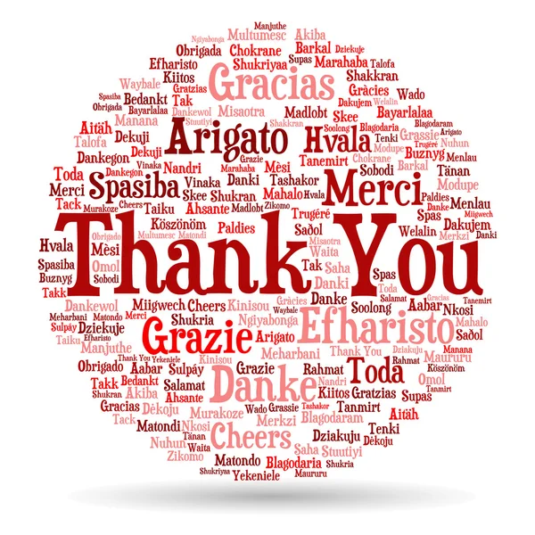 Conceptual thank you word cloud — Stock Photo, Image