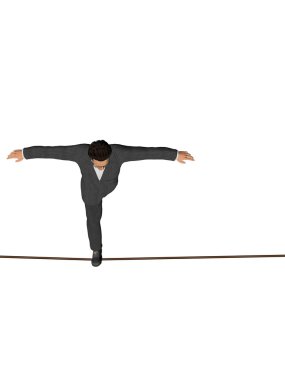 işadamı ipte yürümek