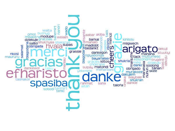 Dank u word cloud — Stockfoto