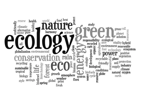 Awan kata ekologi dan konservasi — Stok Foto