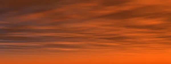 Une bannière d'arrière-plan coucher ou lever de soleil avec des nuages et le soleil près de l'horizon — Photo
