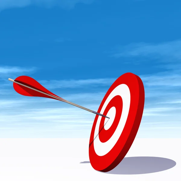 Target board with an arrow — Stock Photo, Image