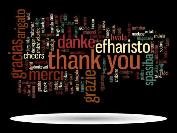 Dank u word cloud — Stockfoto