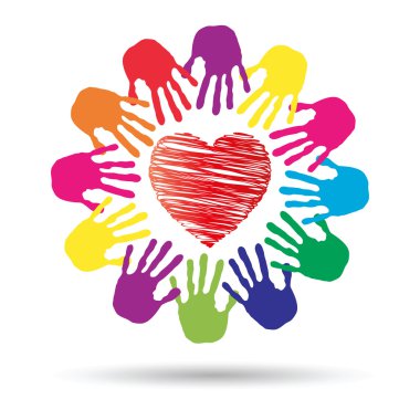 onceptual kırmızı kalp simgesi