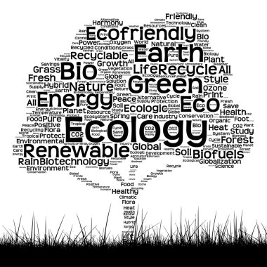 siyah ekoloji metin kelime bulutu