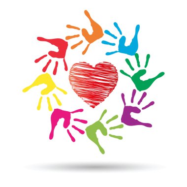 onceptual kırmızı kalp simgesi