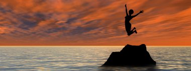 işkadını siluet atlama