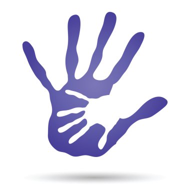 Anne ve çocuk el parmak