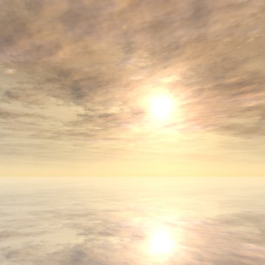 Su ile güzel bir deniz manzarası