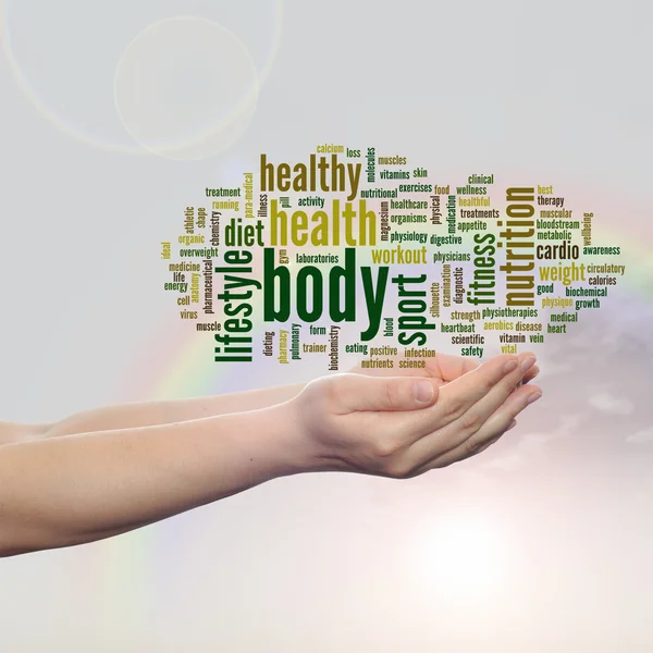 Gezondheid word cloud — Stockfoto