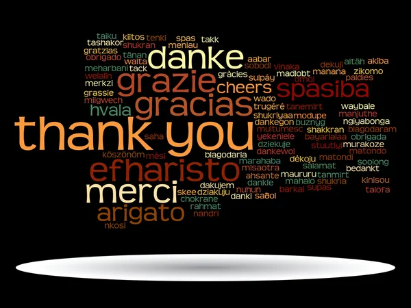 Dank u word cloud — Stockfoto