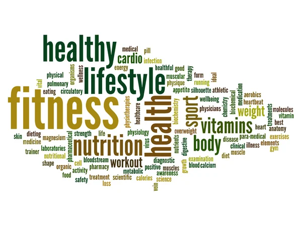 Fitness word cloud — Stock Photo, Image