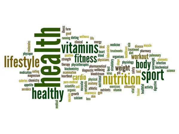 Gezondheid word cloud — Stockfoto