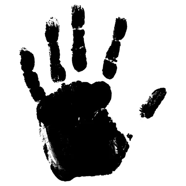 Schwarze Farbe menschliche Hand — Stockfoto