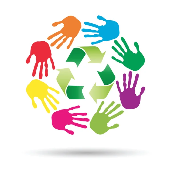 Símbolo de reciclagem verde conceitual — Fotografia de Stock