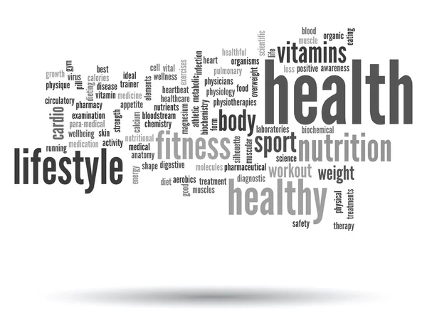 Abstracte gezondheid word cloud — Stockfoto