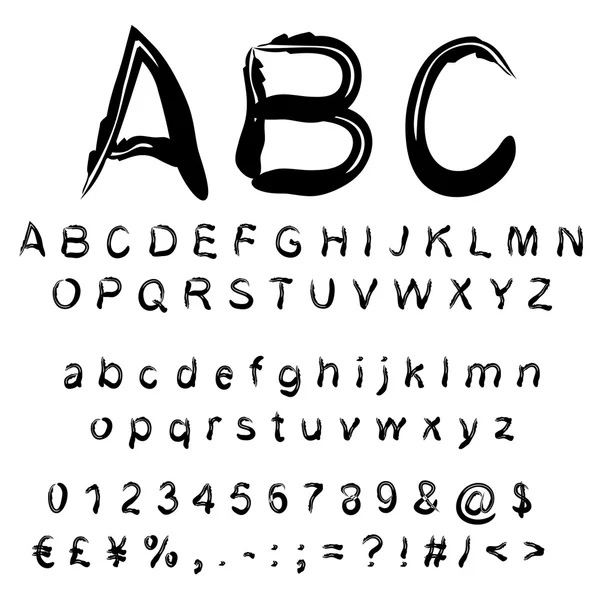 Μαύρη βαφή χειρόγραφη γραμματοσειρά — Φωτογραφία Αρχείου