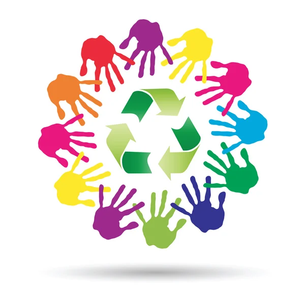 Symbole conceptuel de recyclage vert — Photo