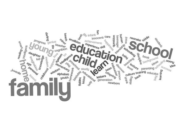 Family abstract word cloud — Stock Photo, Image