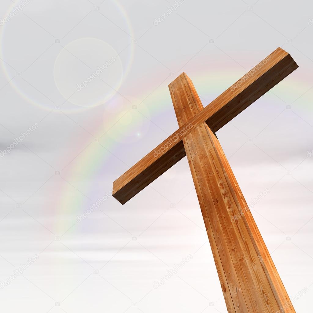 conceptual wood cross