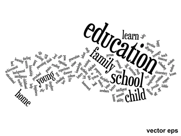 Konceptuella utbildning word cloud — Stock vektor