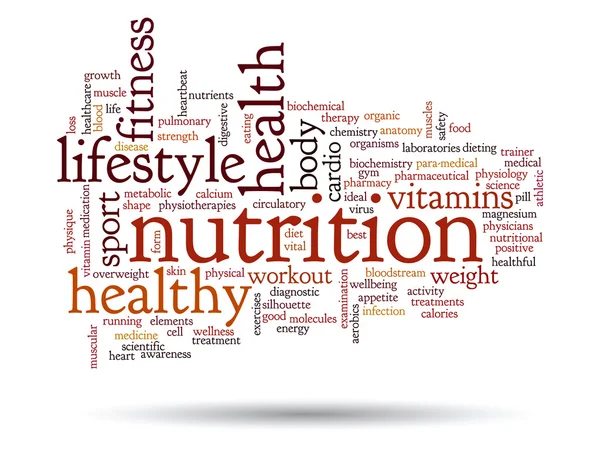 Nuvem palavra saúde isolado —  Vetores de Stock