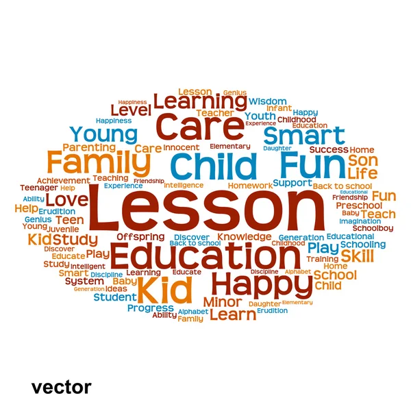 Conceptual education word cloud isolated — Stock Vector