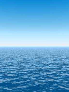 okyanus su dalgaları ve gökyüzü