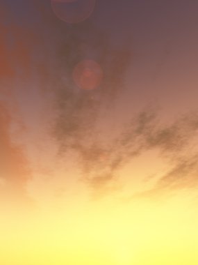 gündoğumu arka plan bulutlar ile