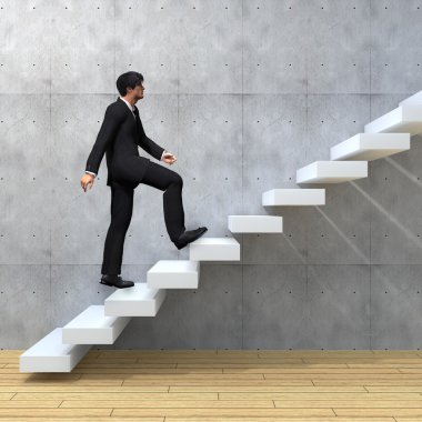 bir merdiven tırmanma işadamı