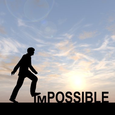imkansız metnin üzerinde adım işadamı