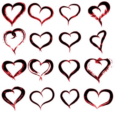 kırmızı siyah kupa boyalı