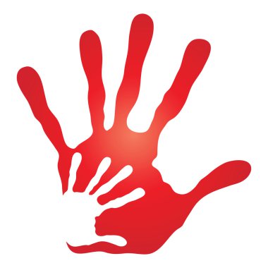 Anne ve çocuk el parmak