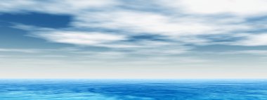 okyanus su dalgaları ve gökyüzü cennet