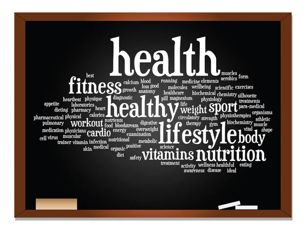 Gezondheid word cloud — Stockfoto