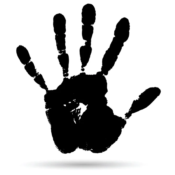 Schwarze Farbe menschliche Hand — Stockfoto